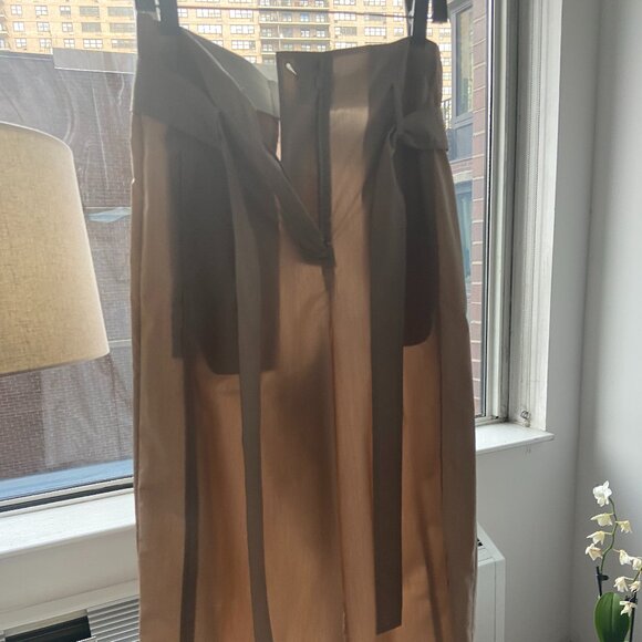 3.1 Phillip Lim NWOT beige tan Trousers pants Wide Leg  cotton sz 6 - Picture 5 of 7